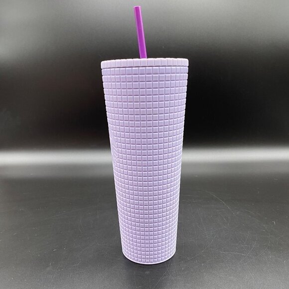 Starbucks Lilac Lavender Matte Grid 24oz Tumbler - Picture 3 of 8